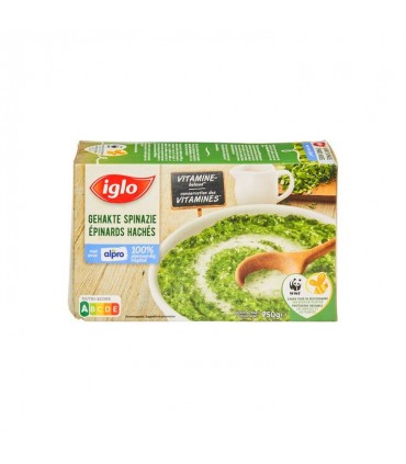 Iglo épinards hachés à l'Alpro 750 gr