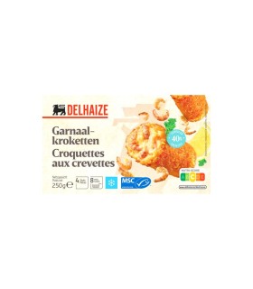 Delhaize 4 croquettes 40% de crevettes 250 gr