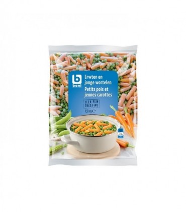 Boni Selection petits pois jeunes carottes 1,5 kg