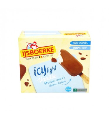 Ijsboerke ICY light glace vanille sticks 6x 100 ml