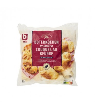 Boni Selection assortiment couques au beurre 10 pc 740 gr