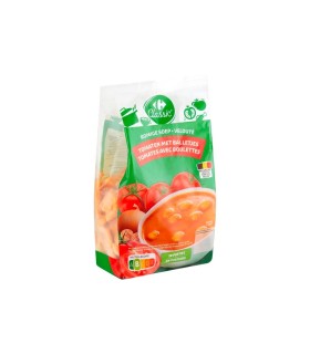 Carrefour Classic Soup velouté tomates avec boulettes 600 gr