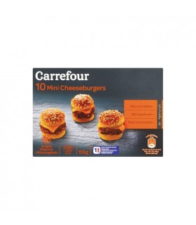 Carrefour 10 minis cheeseburger 155 gr